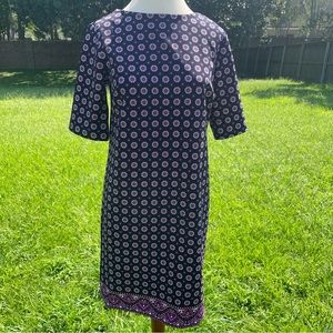 Banana Republic Dress Womens sz 2 Purple Flower Print